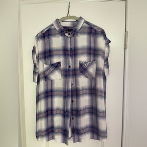 RAILS Women's plaid sleeveless shirt. Worn once. Perfect Condition. MEDIUM.
